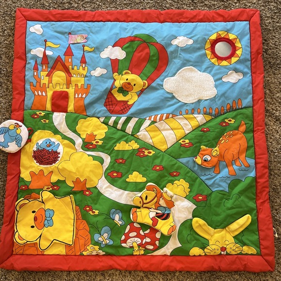 Vintage Dream Star Baby Infant Play Tummy Activity Sensory Mat Bright 34"x34" - Picture 1 of 3